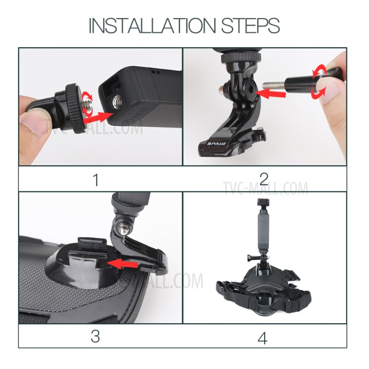RCSTQ Dog Strap Mount for DJI OSMO Pocket 2/1 Action Camera-6