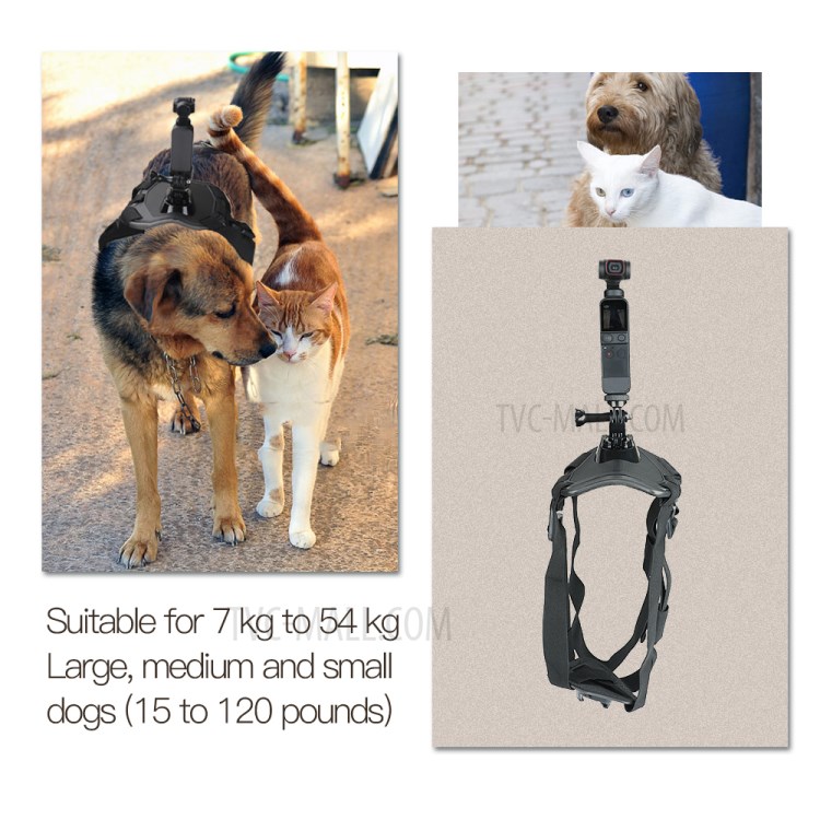 RCSTQ Dog Strap Mount for DJI OSMO Pocket 2/1 Action Camera-8