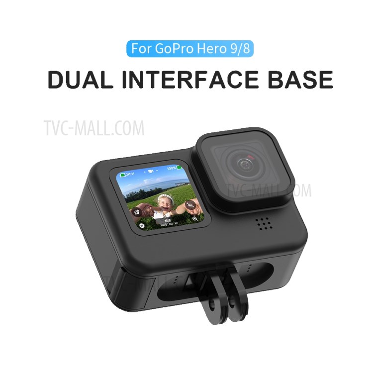 TELESIN Dual Interface Metal Base for GoPro Hero9/Hero8/Max-6