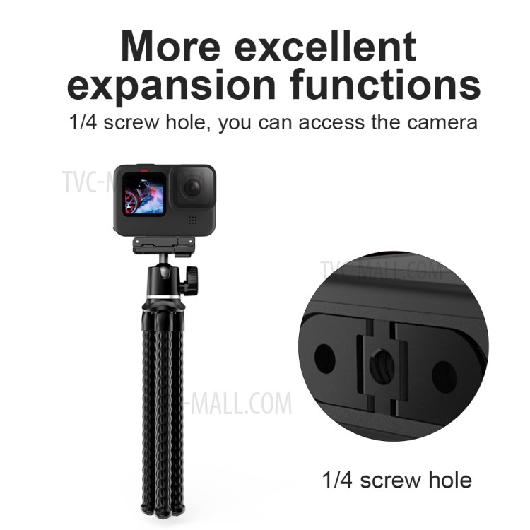 TELESIN Dual Interface Metal Base for GoPro Hero9/Hero8/Max-7