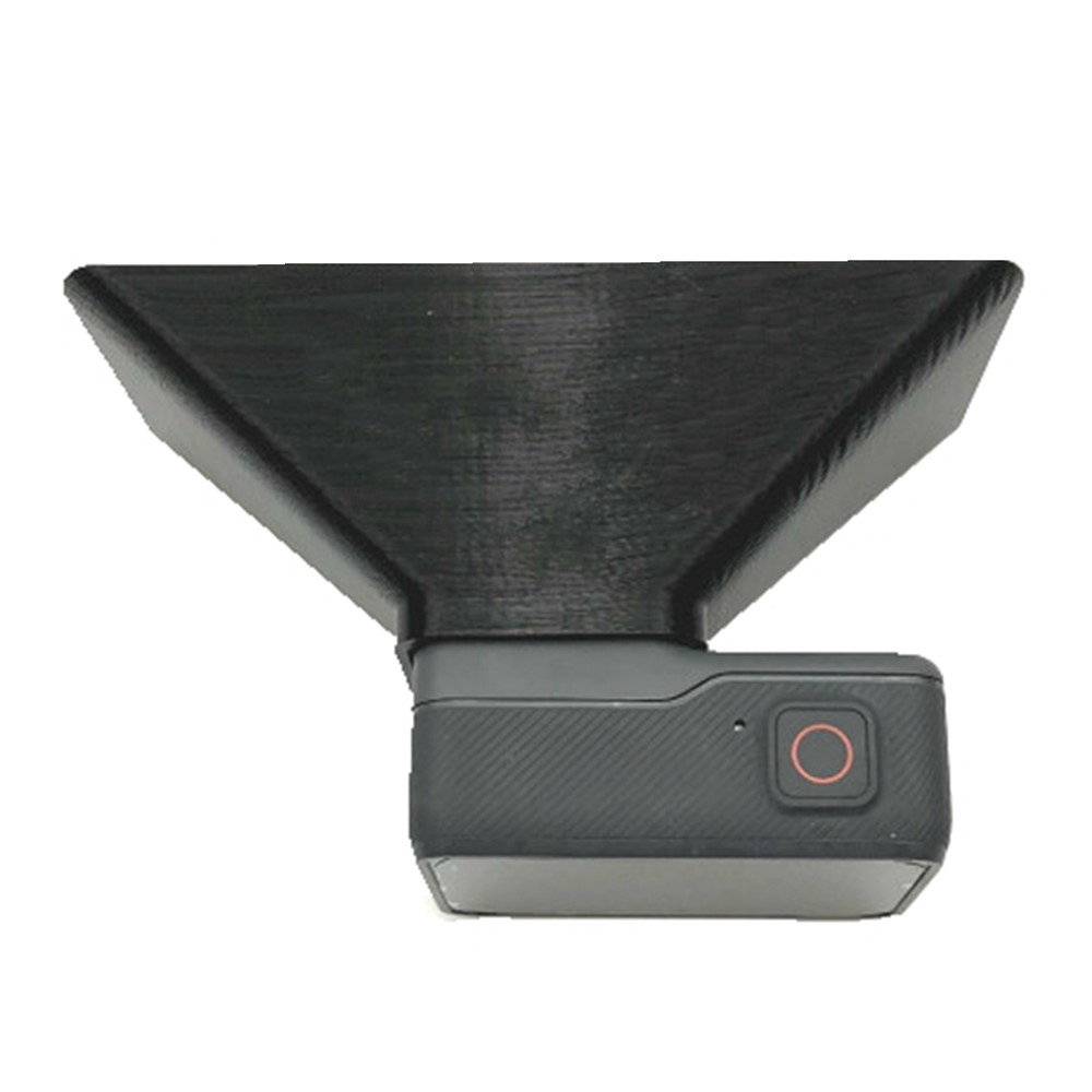 AT1169 Lentille Anti-éblouissement Hood Caméra Baïonnette Capuche De Lentille Carrée (Taille L) Pour GoPro Hero 5 6 7 Caméra D'action Noire-5