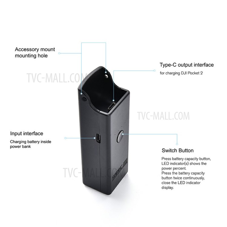 STARTRC Handheld Portable Charging Case Power Bank Fast Charging for DJI OSMO Pocket 2-9