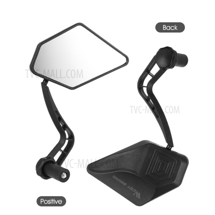 WEST BIKING 1 Pair Bicycle Rear View Mirror HD Wide Angle 360 Degree Rotate Handlebar End Rearview Mirror-10