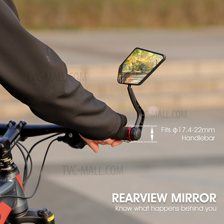 WEST BIKING 1 Pair Bicycle Rear View Mirror HD Wide Angle 360 Degree Rotate Handlebar End Rearview Mirror-11