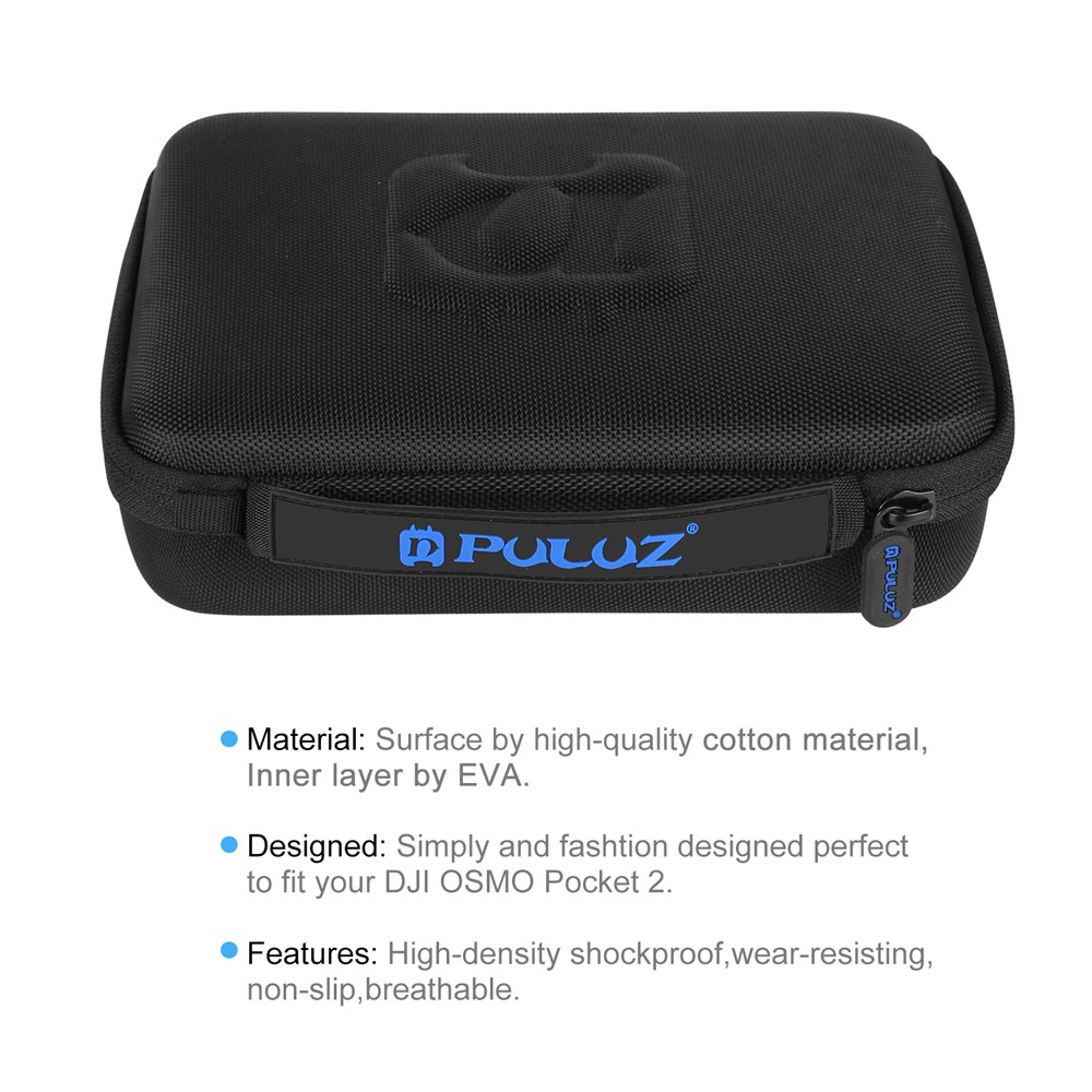 PULUZ PU551B Waterproof Travel Portable Bag Hard EVA Storage Box for DJI OSMO Pocket 2 Handheld Gimbal Camera-3