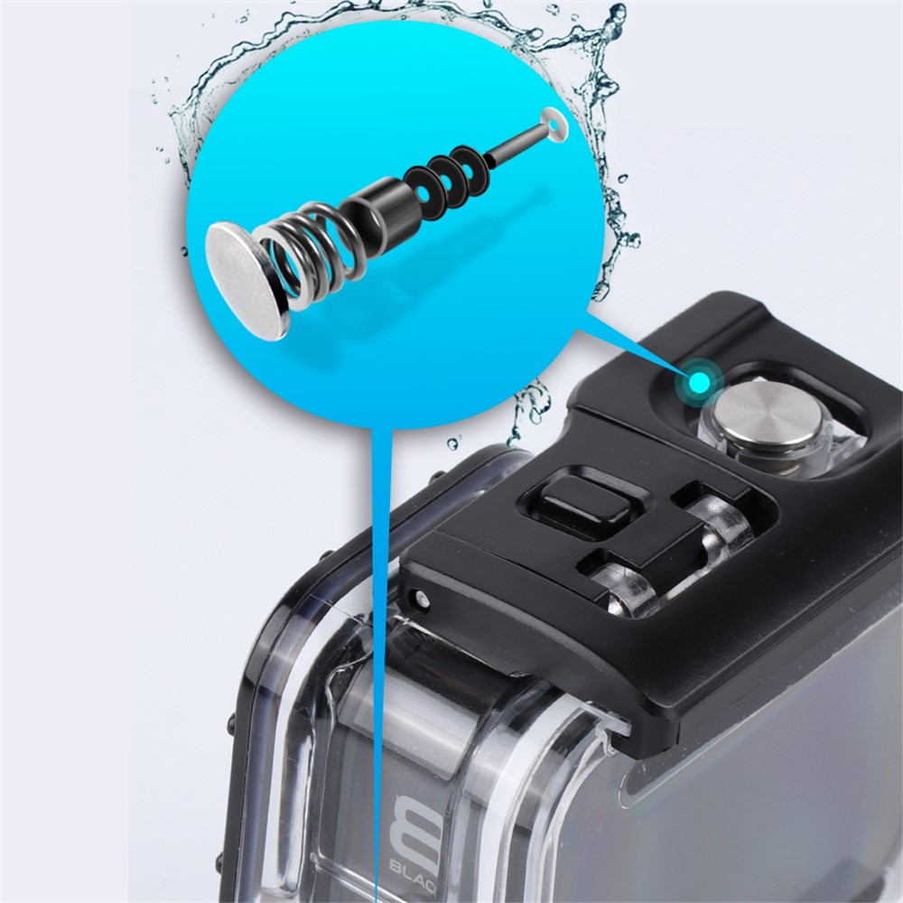 AT1220 45m Underwater Camera Waterproof Case Diving Shell Housing for GoPro Hero 8-5