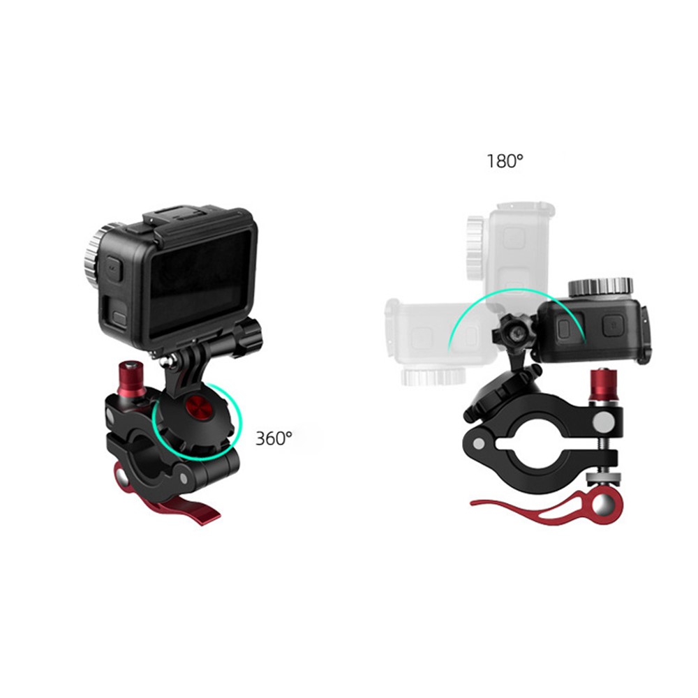 SUNNYLIFE TY-Q9266 Universal Bicycle Sports Camera Mount Clamp Adjustable Adapter Clip for GoPro/Insta360-5