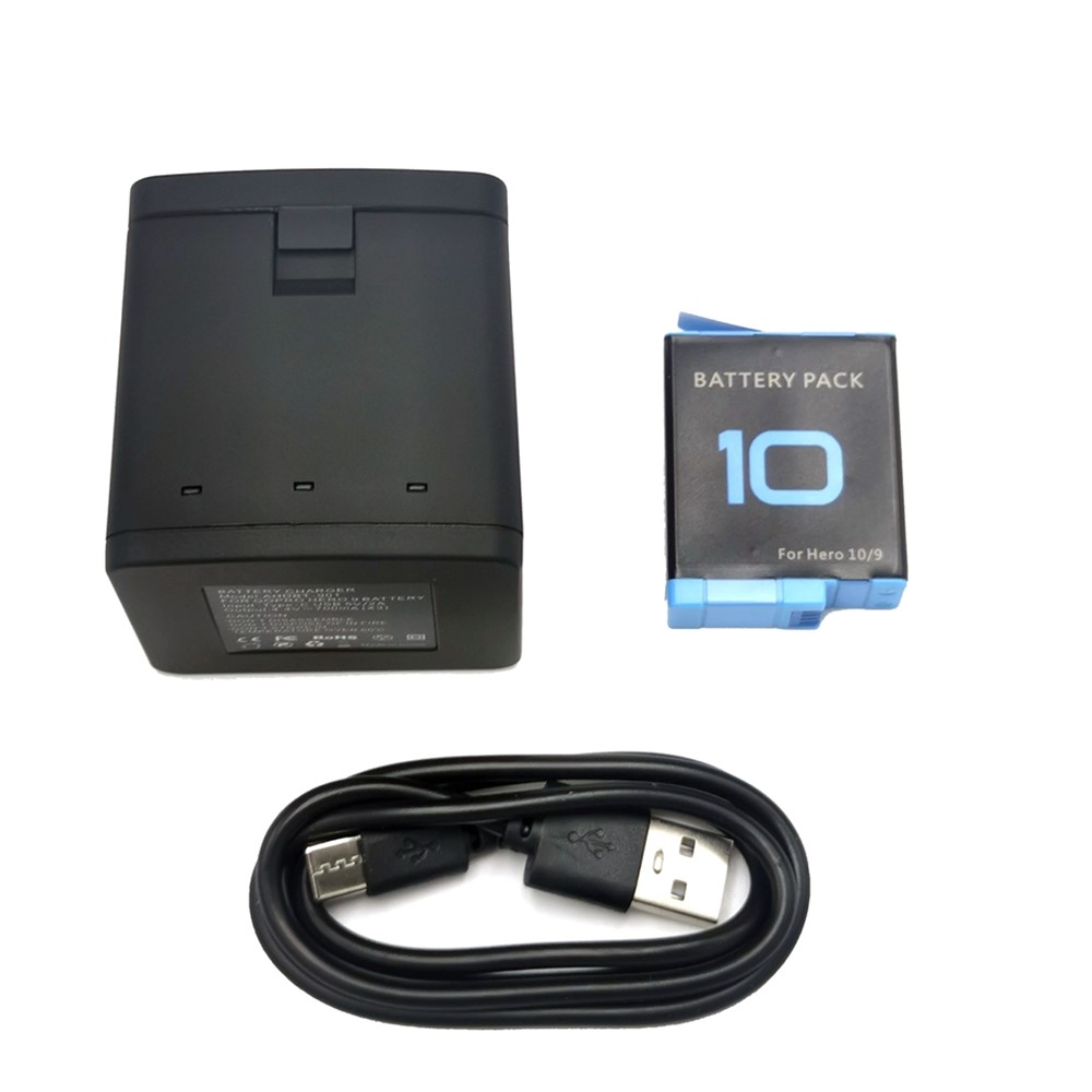 AT1272 3-Channel USB Charger Charging Station with 1 Battery for GoPro Hero 9/10-2