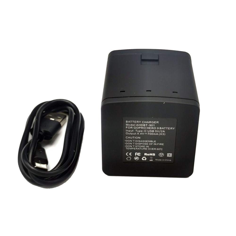 AT1274 3-Channel Battery Charger Charging Case with 3 Batteries for GoPro Hero 9/10-3