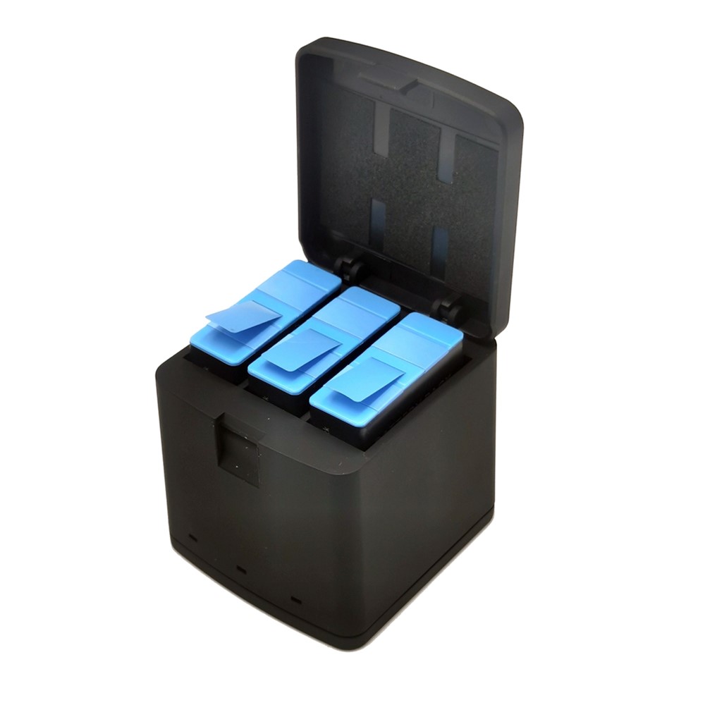 AT1274 3-Channel Battery Charger Charging Case with 3 Batteries for GoPro Hero 9/10-9