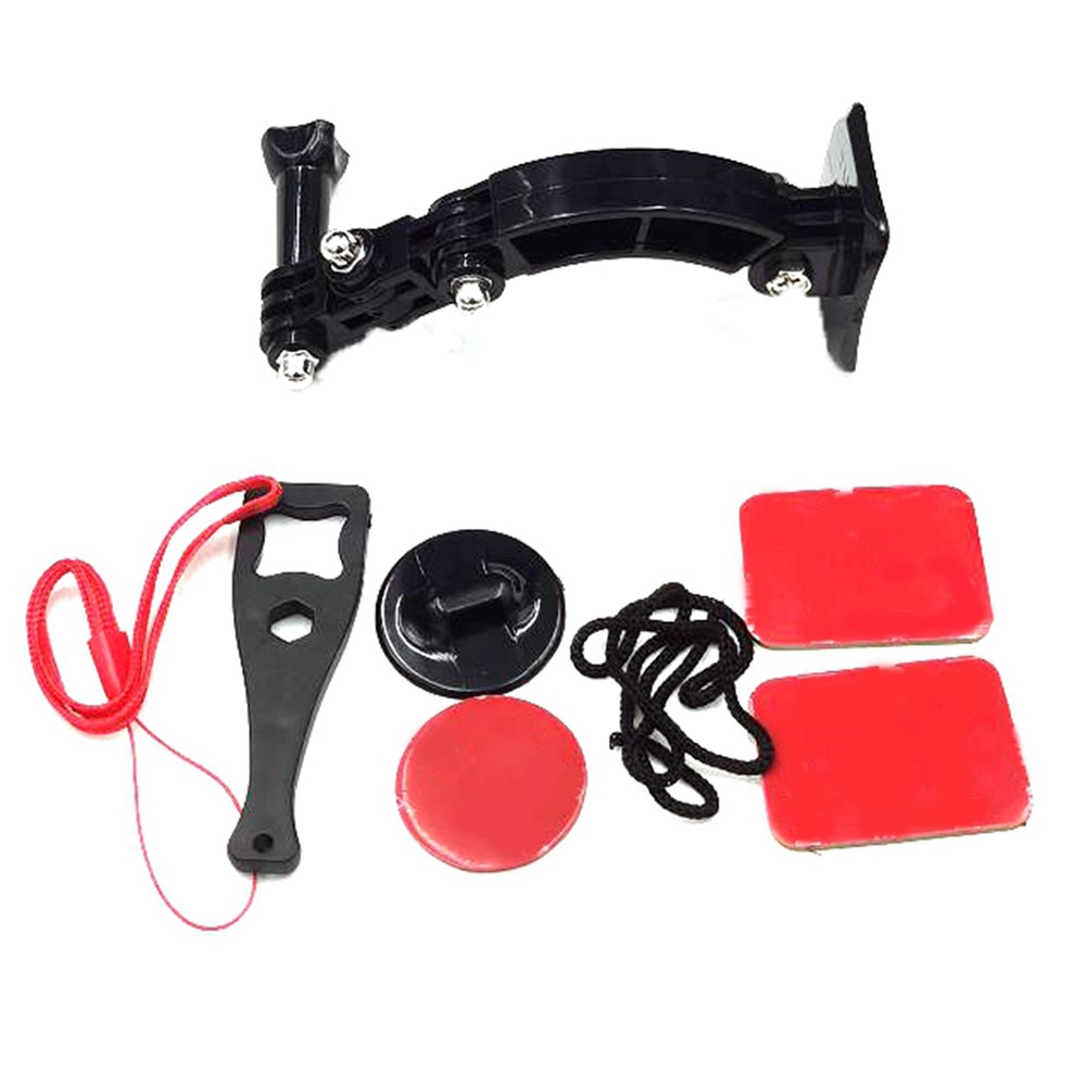 AT1227 Curved Rod Short Arm Helmet Camera Mount Bracket for GoPro Sjcam-6