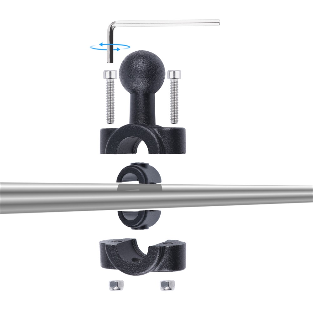 AT1236 360 Degree Rotating Car Headrest Rearview Mirror Mount Bracket with Screw and Adapter for GoPro Insta 360 Action Cameras-4