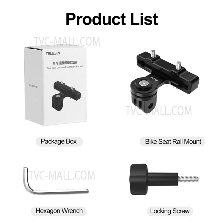 TELESIN TE-CEB-003 Bicycle Seat Rear Mount Camera Accessories for GoPro Osmo Sargo SJ Insta 360-11