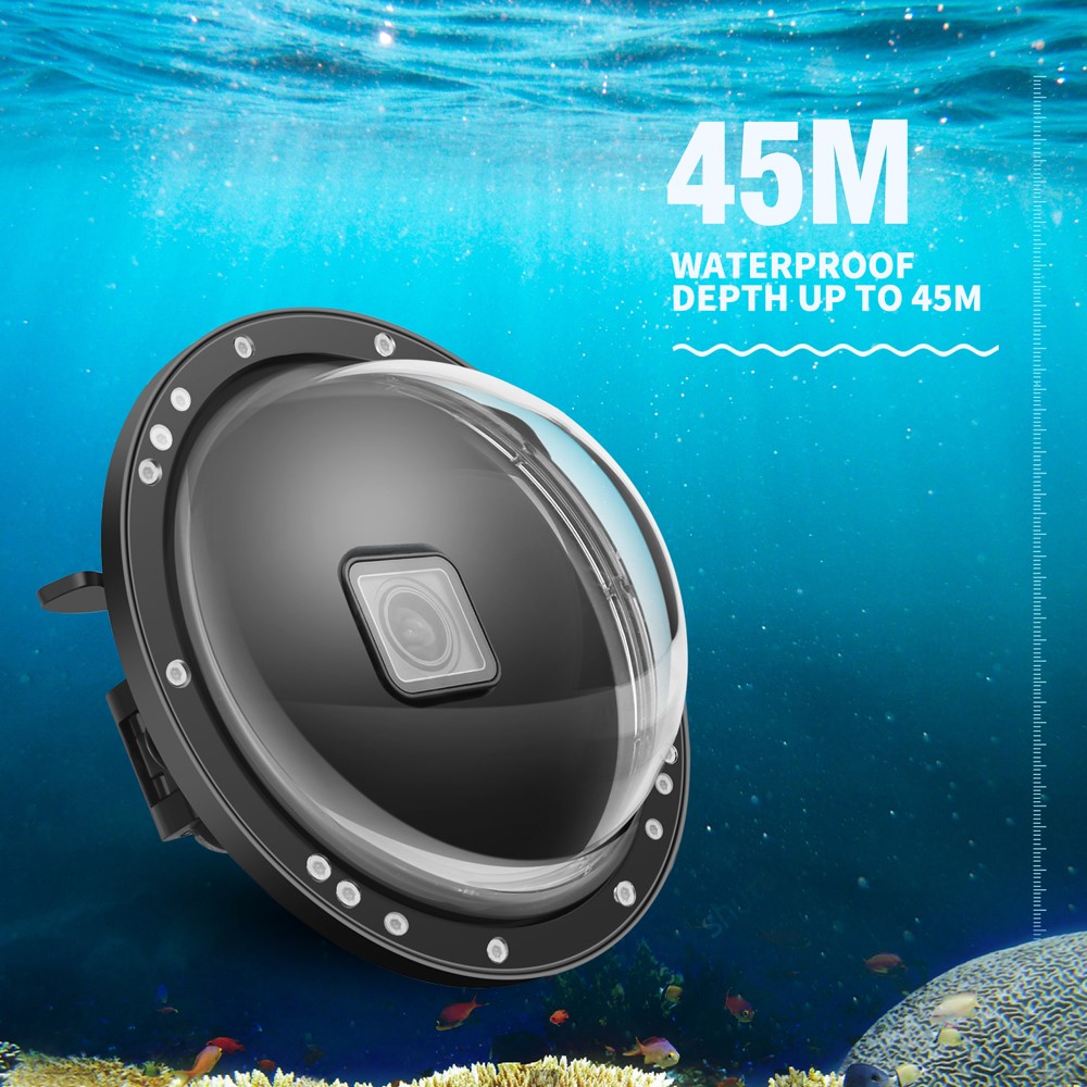 SHOOT XTGP559 Dual Handle Waterproof Housing Dome Port Protective Case for GoPro Hero 9/10-2