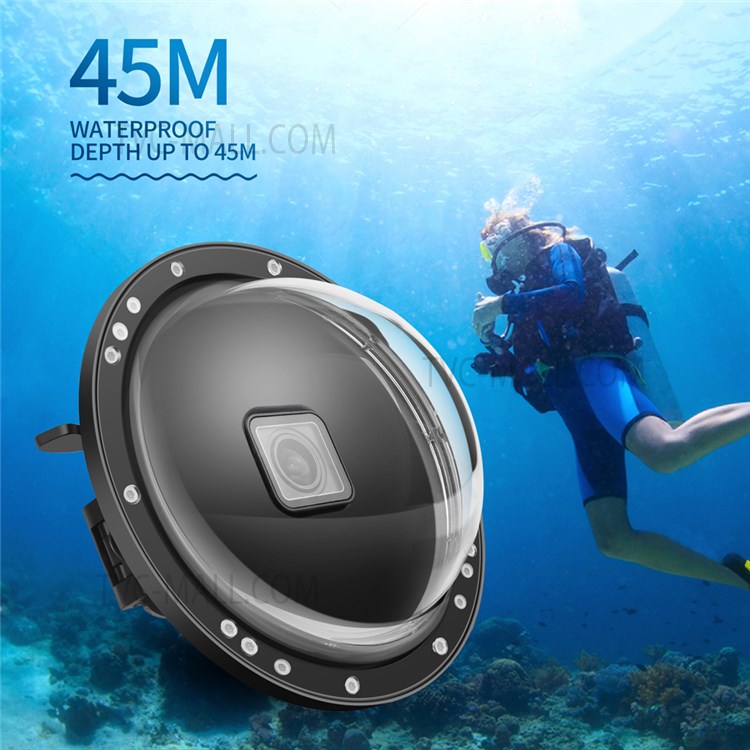 SHOOT XTGP548 Underwater Dome Port Dual Handle Waterproof Housing Diving Protective Case for GoPro Hero 8-2