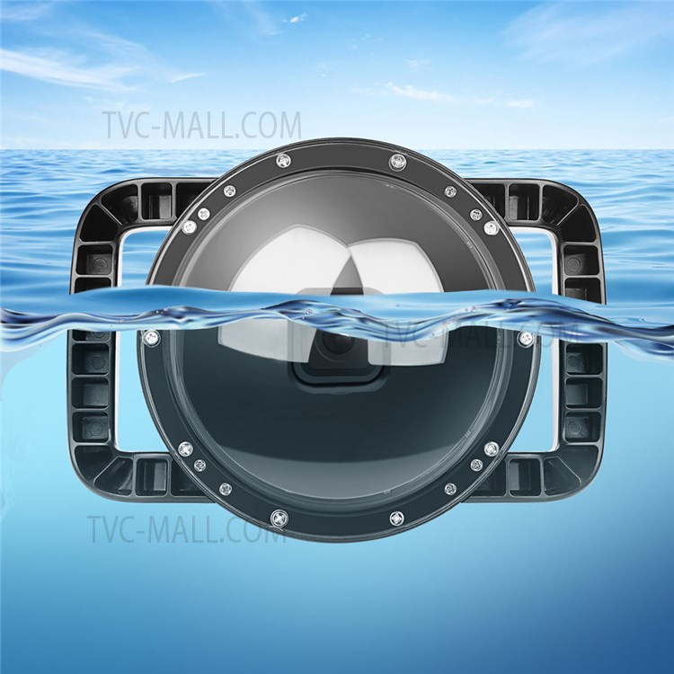 SHOOT XTGP548 Underwater Dome Port Dual Handle Waterproof Housing Diving Protective Case for GoPro Hero 8-9