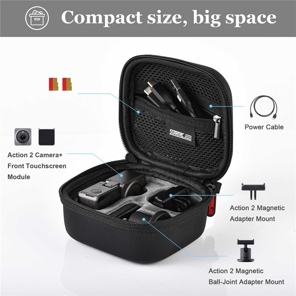 STARTRC 1110253 Portable Waterproof Bag Storage Case for DJI Action 2 Sports Camera-2