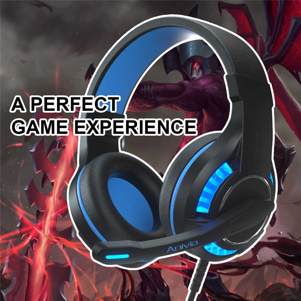 ANIVIA MH603 Head-mounted USB+3.5mm Wired Stereo Sound E-sports Headphone Computer Gaming Headset with Adjustable Angle Mic-7