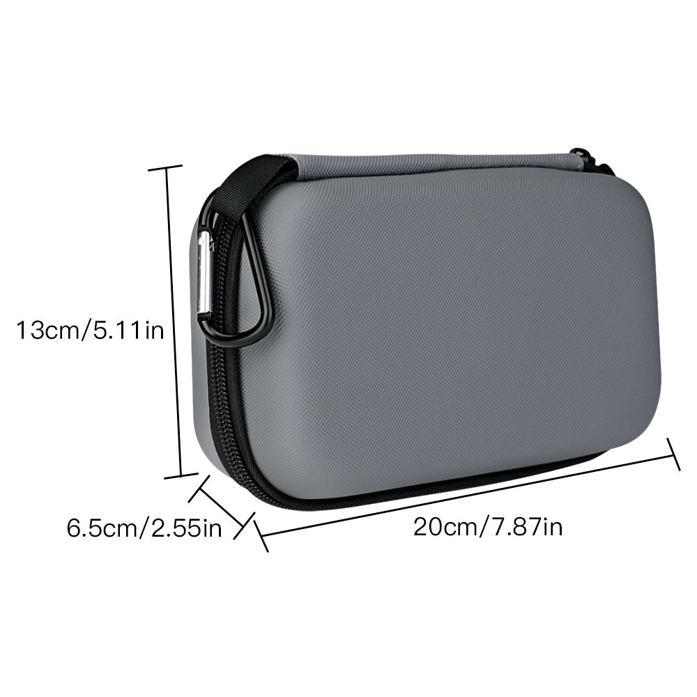 RCSTQ Portable Waterproof Hard Shell Bag Storage Case for DJI Action 2 Sports Camera - Grey-11