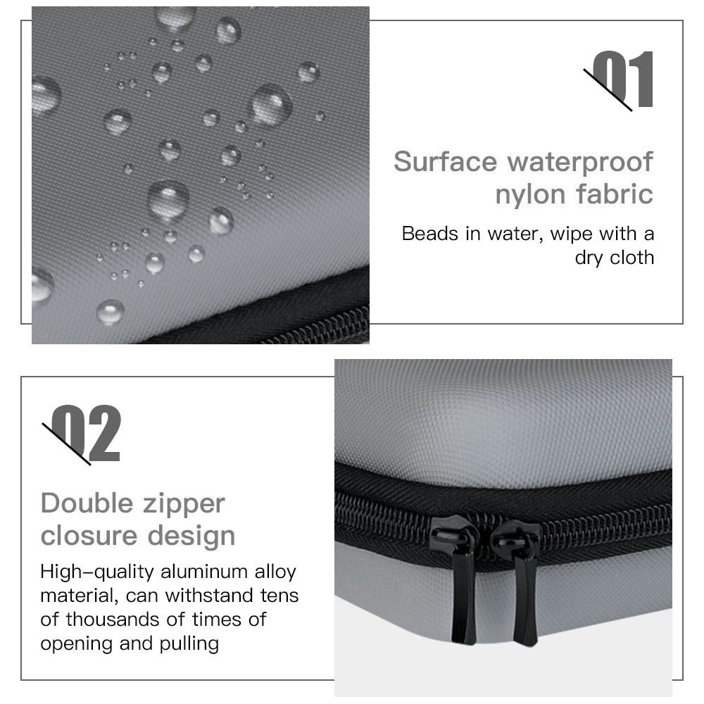 RCSTQ Portable Waterproof Hard Shell Bag Storage Case for DJI Action 2 Sports Camera - Grey-7