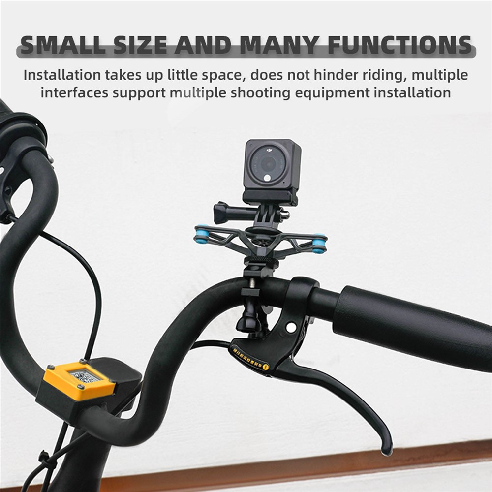 RCSTQ 1176200 Bike Bicycle Shock-absorbing Camera Holder Bracket Set for DJI Osmo Action 1/2 / GoPro-4