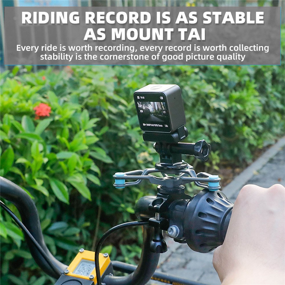RCSTQ 1176200 Bike Bicycle Shock-absorbing Camera Holder Bracket Set for DJI Osmo Action 1/2 / GoPro-5