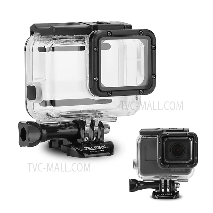 TELESIN GP-WTP-504 45m Underwater Diving Shell Transparent Waterproof Camera Protective Housing Case for GoPro Hero 7/6/5-1