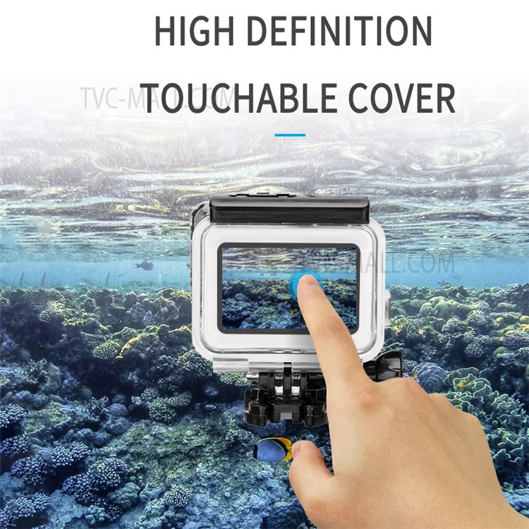 TELESIN GP-WTP-504 45m Underwater Diving Shell Transparent Waterproof Camera Protective Housing Case for GoPro Hero 7/6/5-7