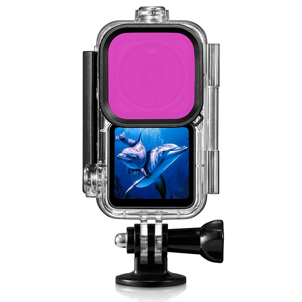 AGDY56 60m Waterproof Camera Housing Underwater Diving Shell Case with 3 Lens Filters for DJI Action 2 (3 Version Universal)-6