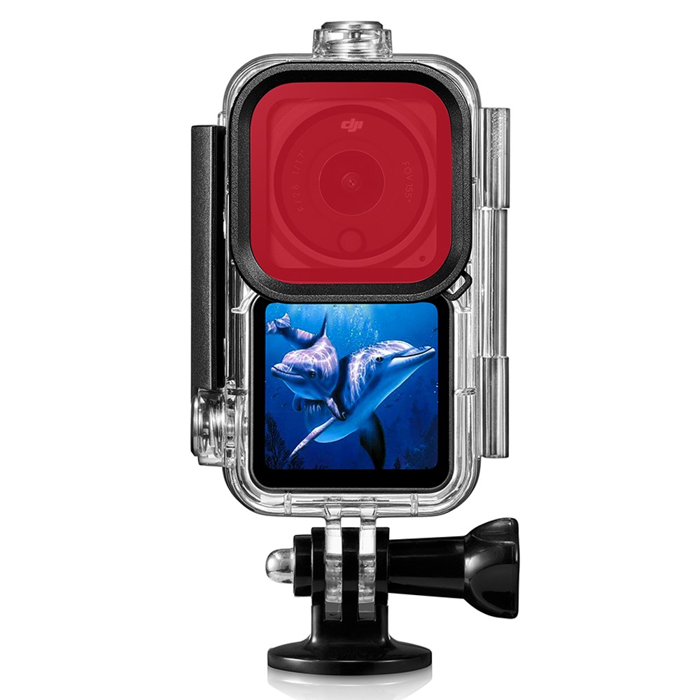 AGDY56 60m Waterproof Camera Housing Underwater Diving Shell Case with 3 Lens Filters for DJI Action 2 (3 Version Universal)-7