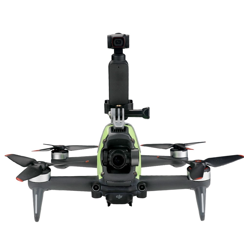 RCSTQ For DJI FPV Camera Top Expansion Bracket + 1/4 Screw Adapter Action Camera Mount Holder-14