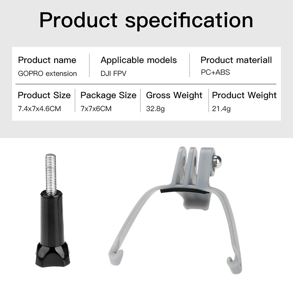 RCSTQ For DJI FPV Camera Top Bracket for GoPro Action Camera Adapter Mount Holder-14