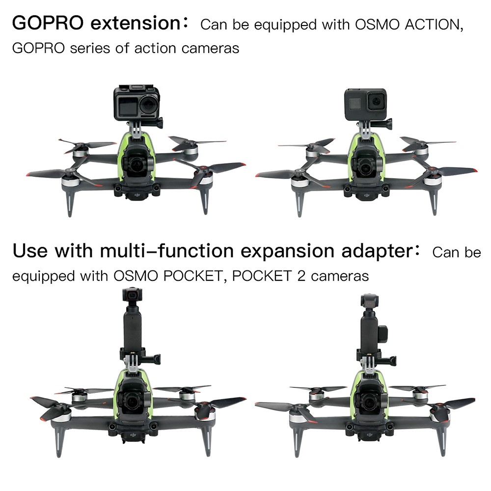 RCSTQ For DJI FPV Camera Top Bracket for GoPro Action Camera Adapter Mount Holder-6