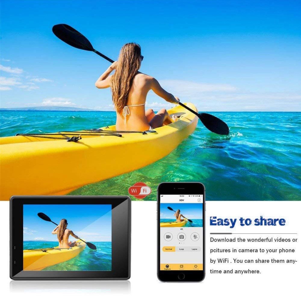 SJ4000 SD3H-2 4K 30FPS WiFi Action Camera Ultra HD Extreme Sports DV Camera with Waterproof Case - Black-11