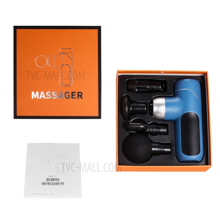 J2 Mini Muscle Massage Gun 4-head Relaxation Fitness Physiotherapy Fascia Gun-8