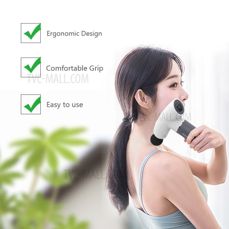 M-15 T-Shape 3-Gear 3-Head Body Muscle Relaxation Massager Fitness Pain Relief Fascia Massage Gun - Orange-3