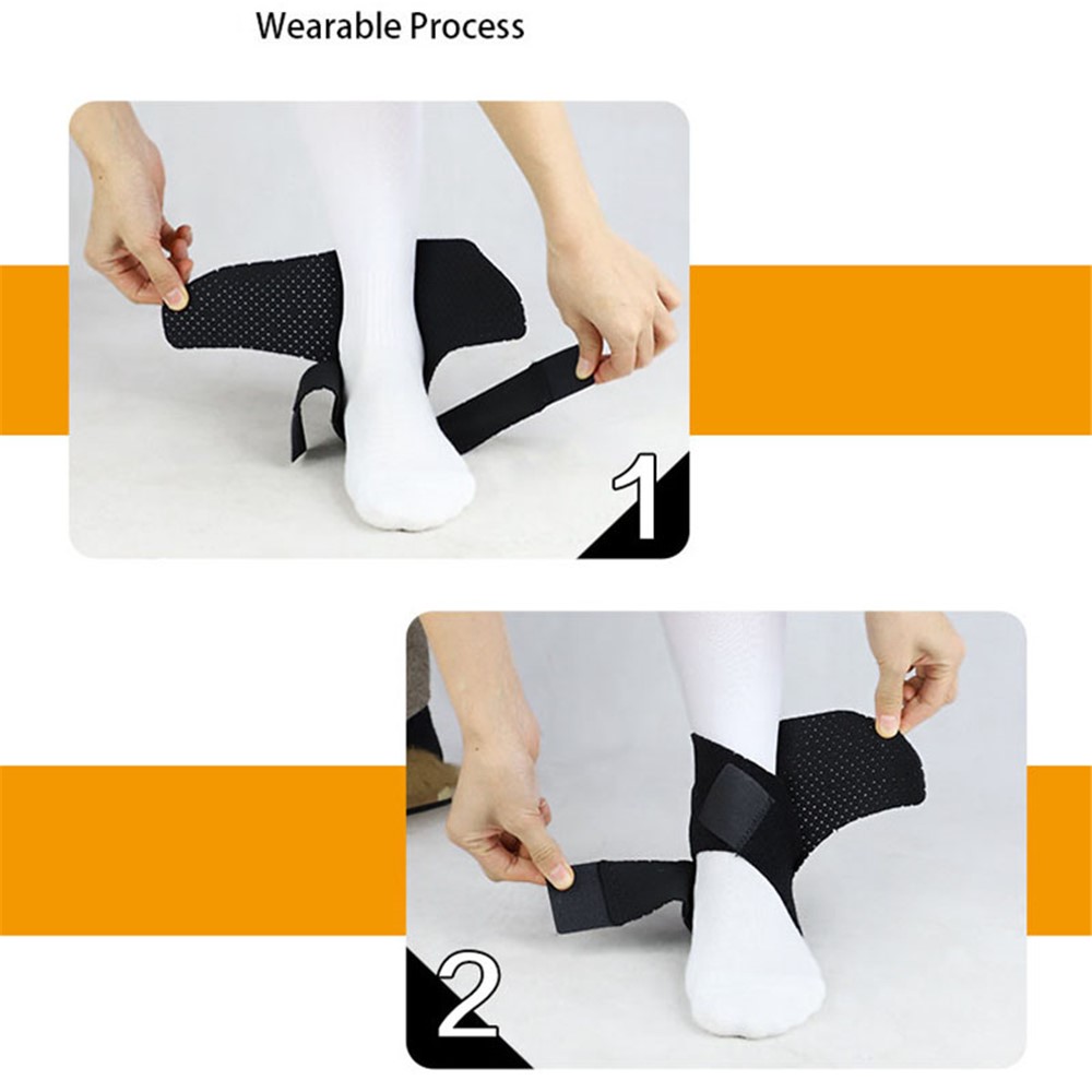 1Pc Ankle Support Strap Stabilizer Brace Foot Guard Protector - Left/Size: M-10