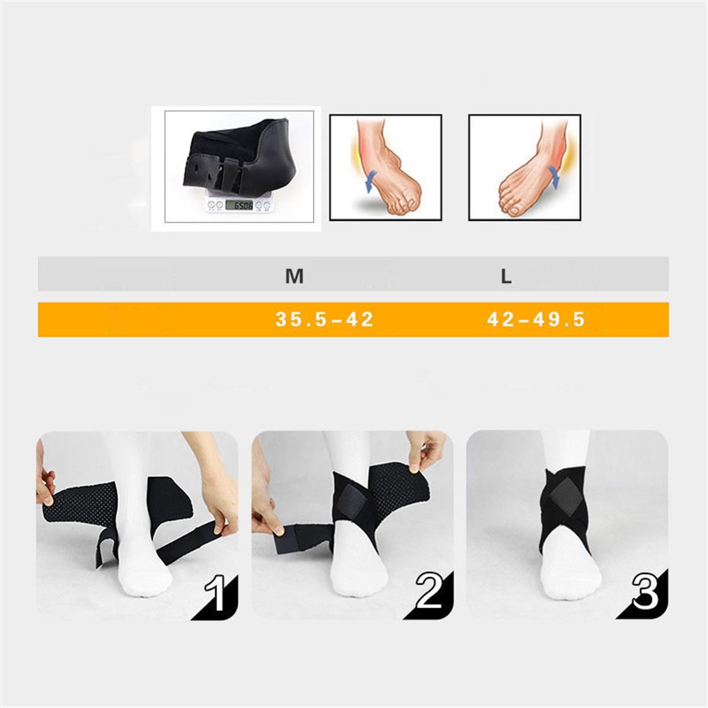 1Pc Ankle Support Strap Stabilizer Brace Foot Guard Protector - Left/Size: M-11