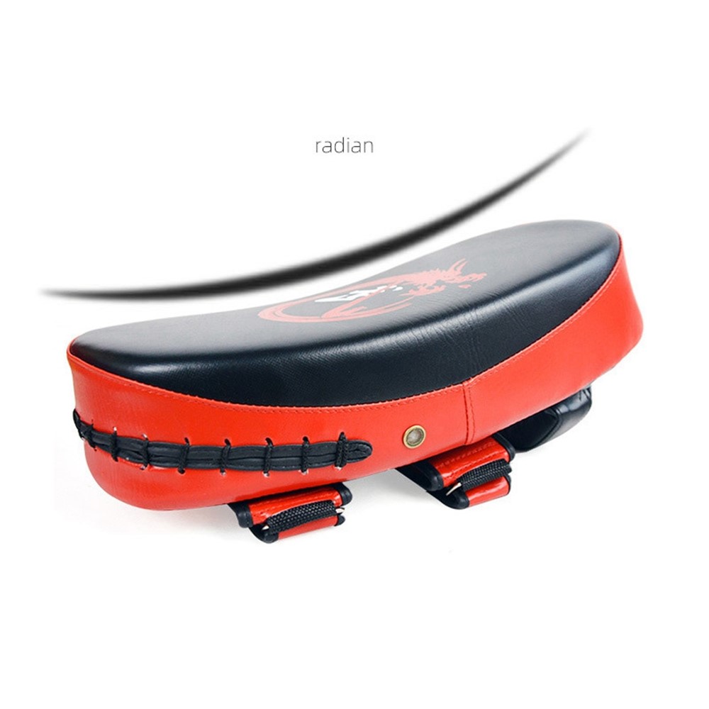 KAILUN NW-065 1Pc Muay Thai Arc Boxing Foot Target Shockproof Taekwondo Kicking Pad MMA Glove Shield - Red-7