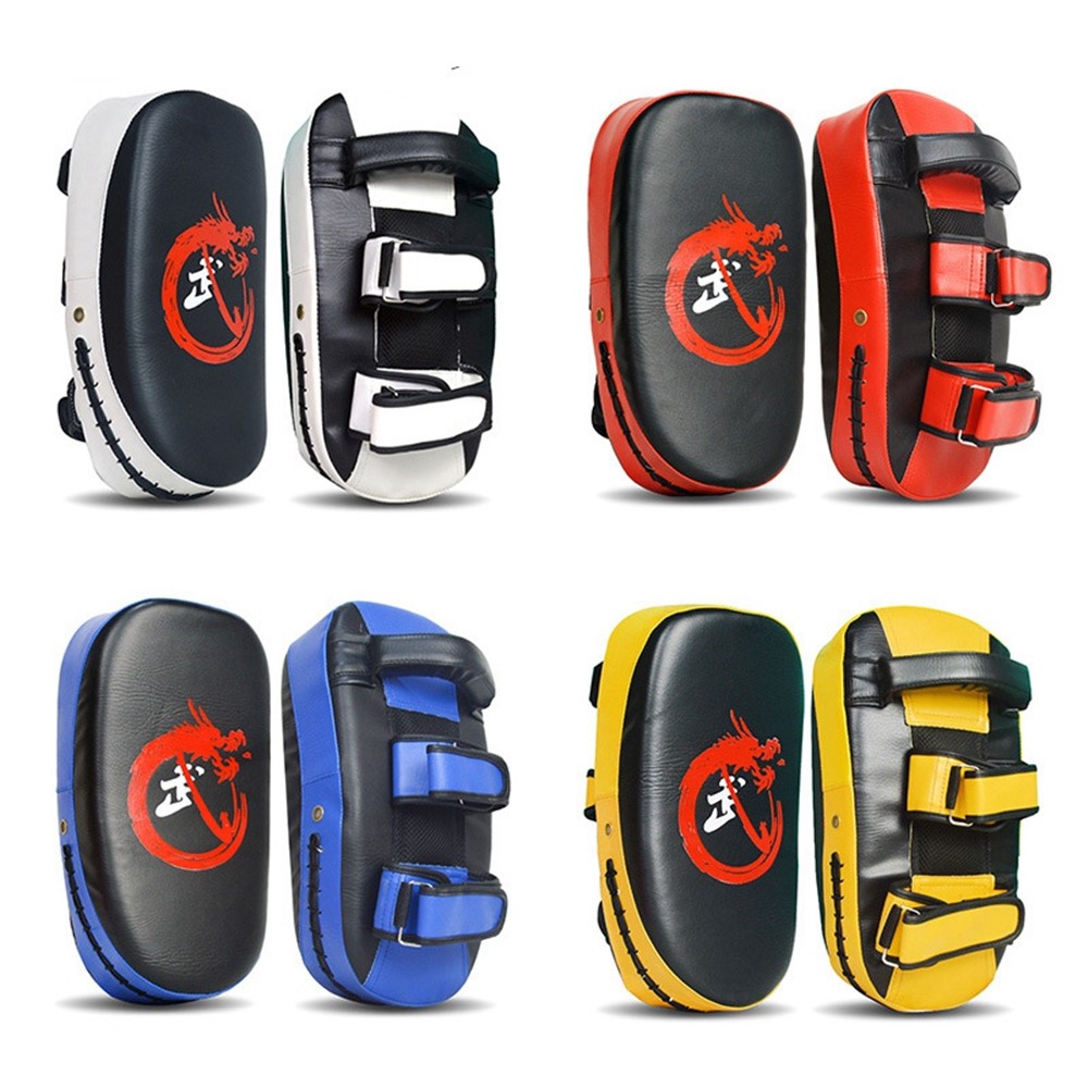 KAILUN NW-065 1Pc Muay Thai Arc Boxing Foot Target Shockproof Taekwondo Kicking Pad MMA Glove Shield - Red-8