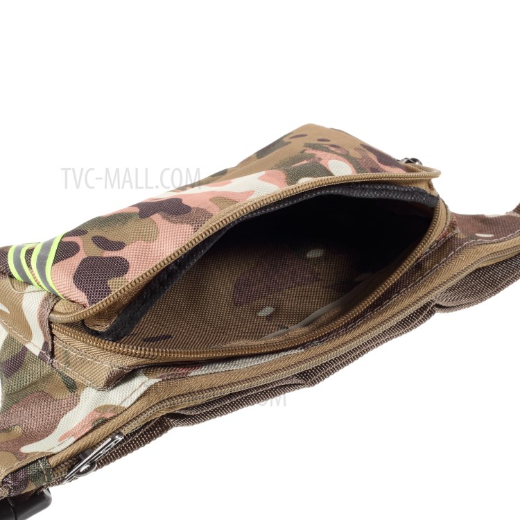 Polyester Fiber Camouflage Universal Waist Bag for 6.5 inch and below Phones - Brown-3