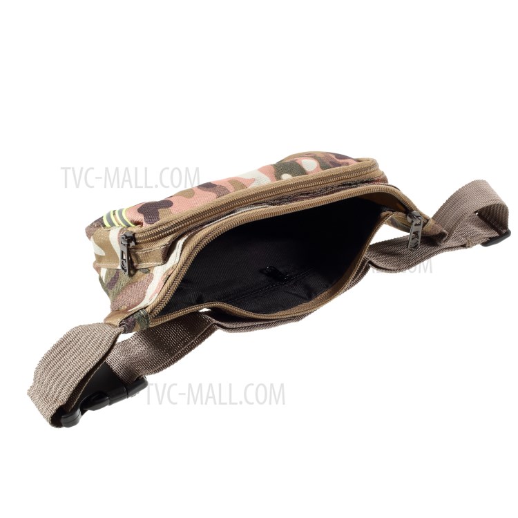 Polyester Fiber Camouflage Universal Waist Bag for 6.5 inch and below Phones - Brown-4