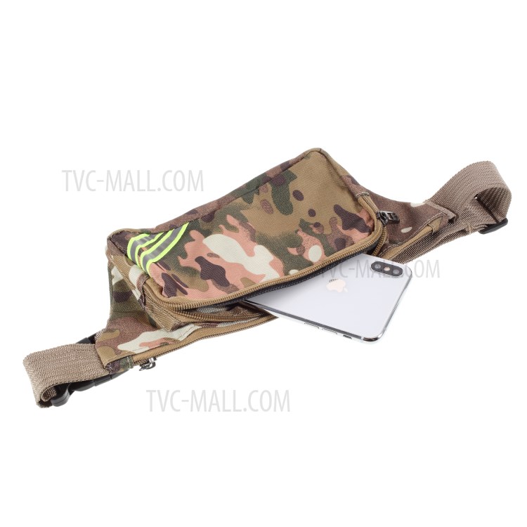 Polyester Fiber Camouflage Universal Waist Bag for 6.5 inch and below Phones - Brown-6