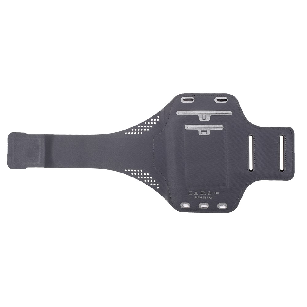 Grandi Sport Dimensioni Lycra Bracciale Del Braccio Touch Screen Manica Per Iphone12 / 12 Smartphone Pro 6 Pollici - Nero-2