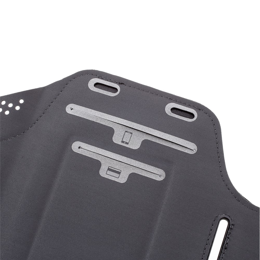 Grandi Sport Dimensioni Lycra Bracciale Del Braccio Touch Screen Manica Per Iphone12 / 12 Smartphone Pro 6 Pollici - Nero-6