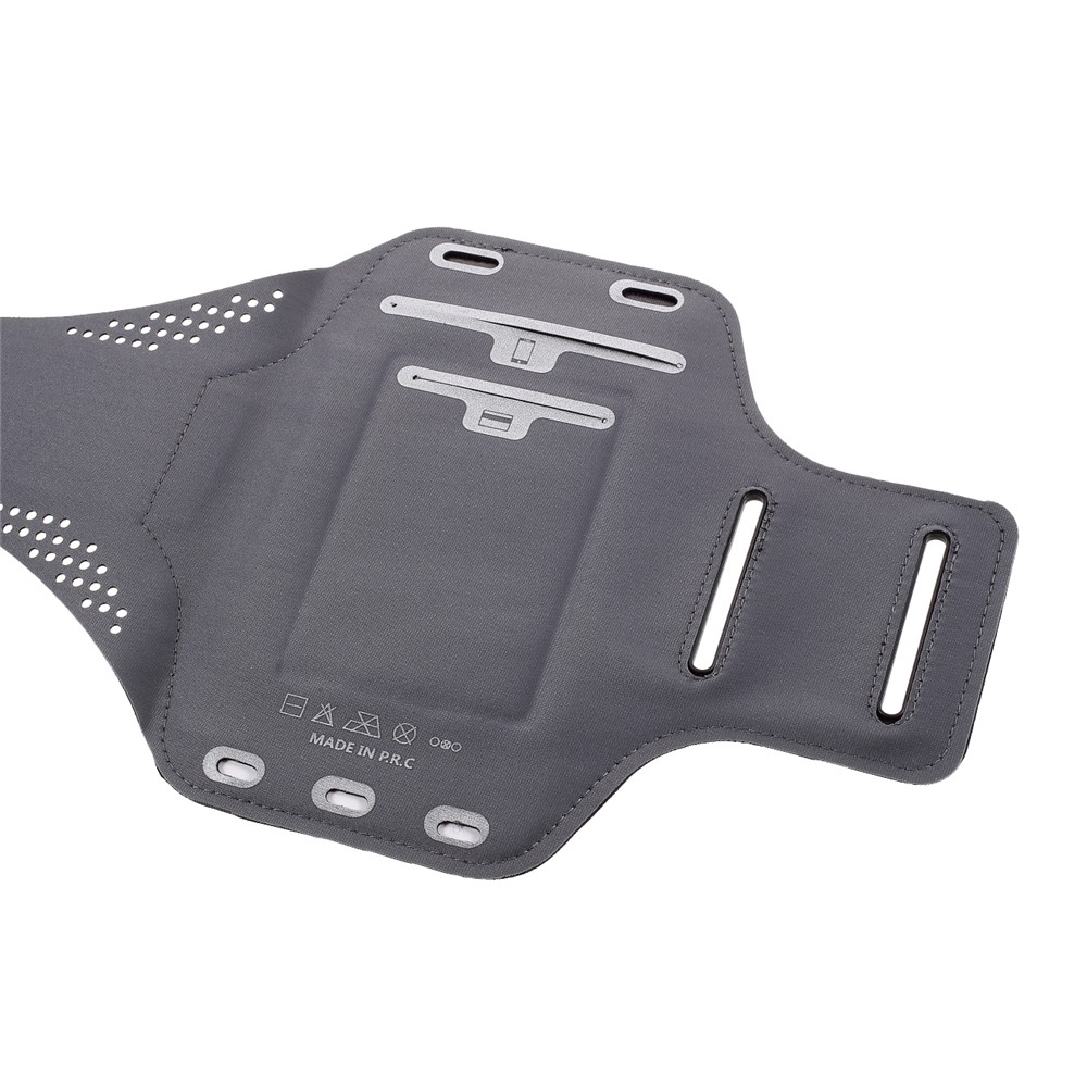 Grandi Sport Dimensioni Lycra Bracciale Del Braccio Touch Screen Manica Per Iphone12 / 12 Smartphone Pro 6 Pollici - Nero-7