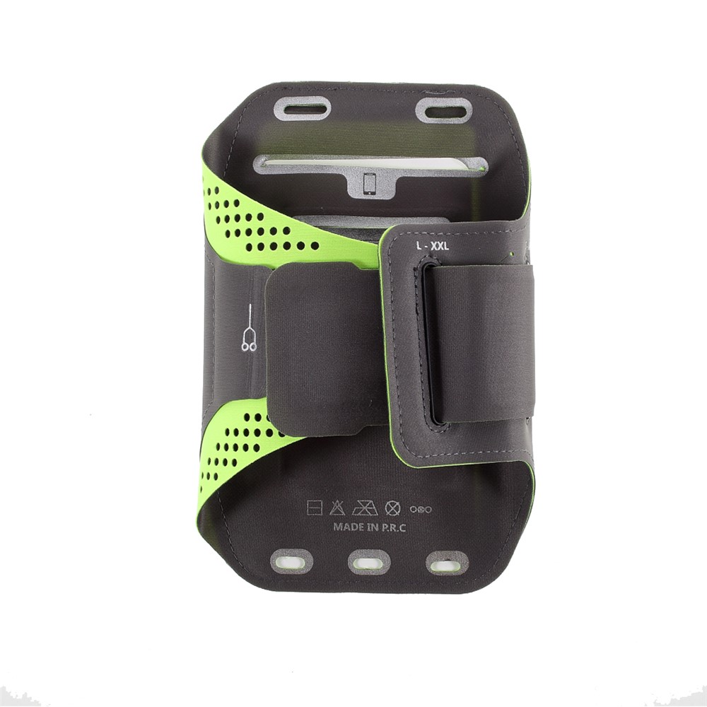 Large Size Lycra Sports Arm Sleeve Touch Screen Armband for iPhone12/12 Pro 6-inch Smartphones - Green-4
