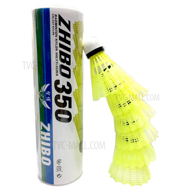 6Pcs/Set High Quality Nylon Badminton Shuttlecocks - Yellow-1
