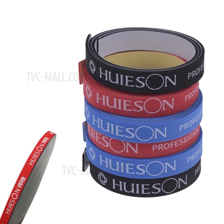HUIESON Table Tennis Racket Paddle Protection Sponge Tape Sideband Anti-collision Protective Band - Black-3