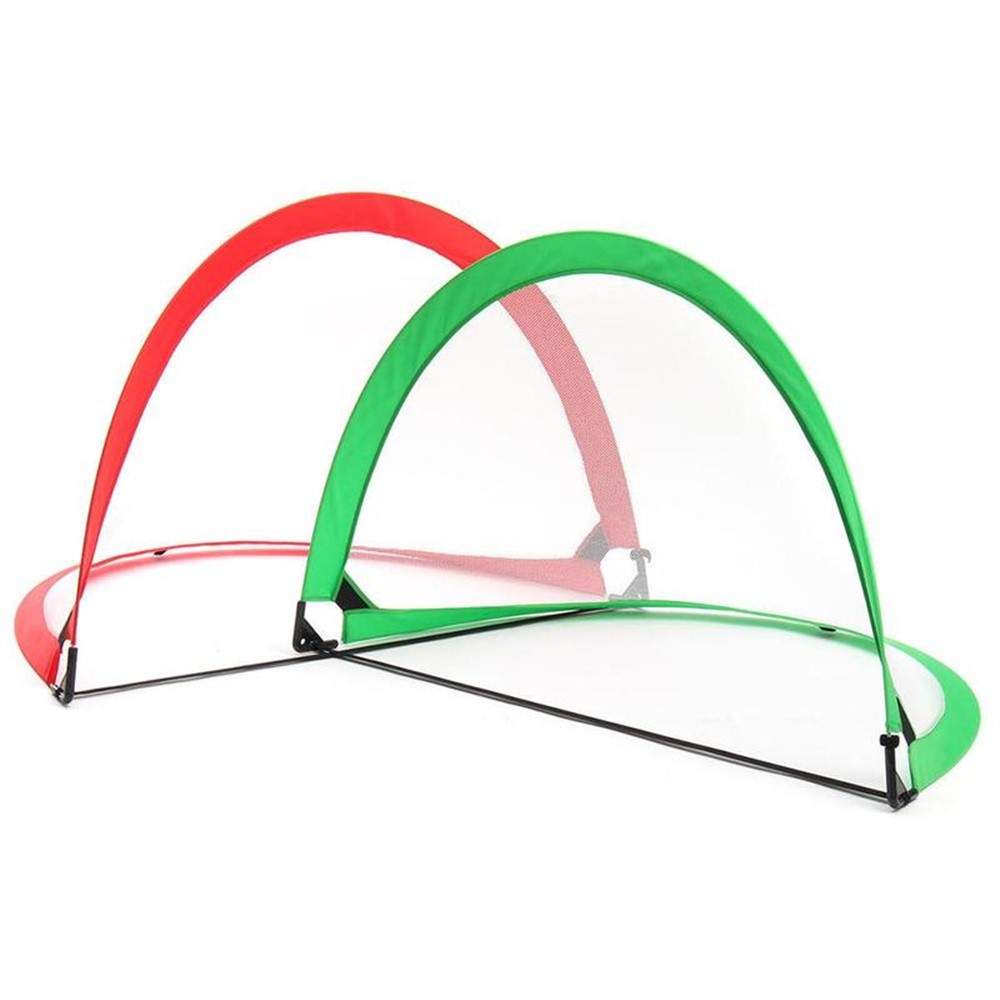 Soccer Football Goal Net Folding Training Goal Net Gate Kids Indoor Outdoor Interactive Play Toy - Red-7